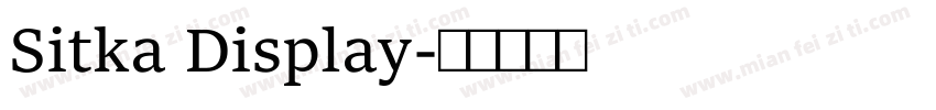 Sitka Display字体转换